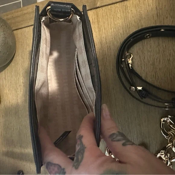 Sans Beast Black Vegan Leather Croc-Texture Crossbody Bag Mini Sanctuary - Picture 3 of 7